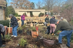 2025-12-01 Digging up old garden behind the building