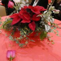 Beautiful center pieces on the tables.